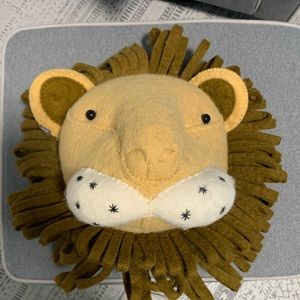 Fiona Walker England Lion Head Stuffed Wall Decor